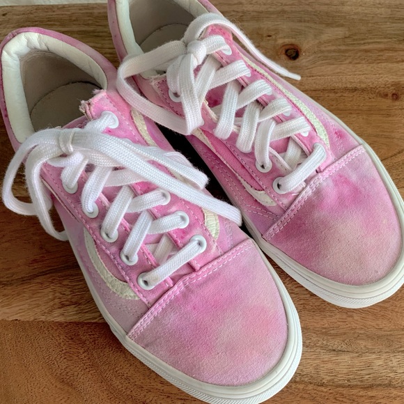 VANS Canvas Old Skool Shoe | size 7 custom "one of a kind" pink tie-dye - Picture 9 of 16